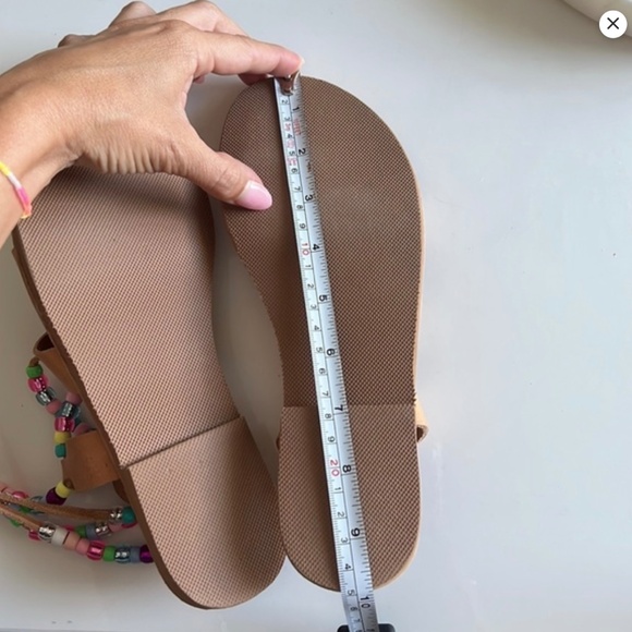 GROUPI Gladiator Leather beaded SANDALS Handmade in Greece EU 37 - Picture 6 of 7